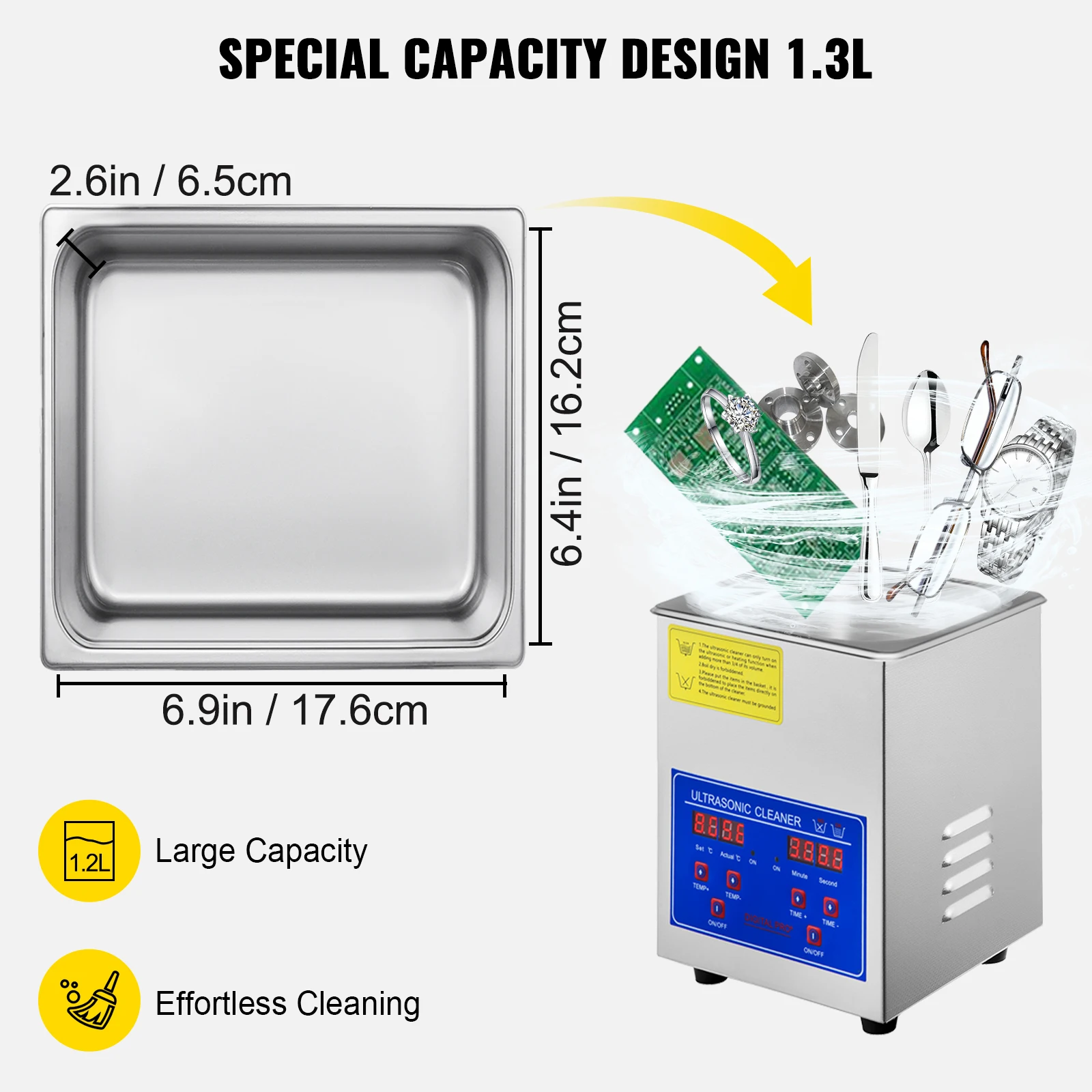 Ultrasound Home Appliances 1.3L 2L 3L 6L 10L 15L 22L 30L Ultrasonic Cleaner Lave-Dishes Portable Washing Machine Dishwasher