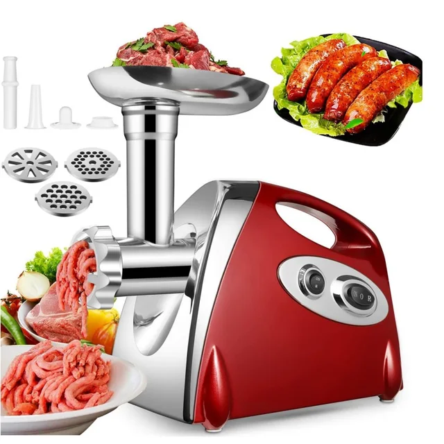 Electric Meat Grinders Stainless Steel Heavy Duty Mincer Sausage Stuffer Food Processor Home Appliances Kitchen Chopper 220V