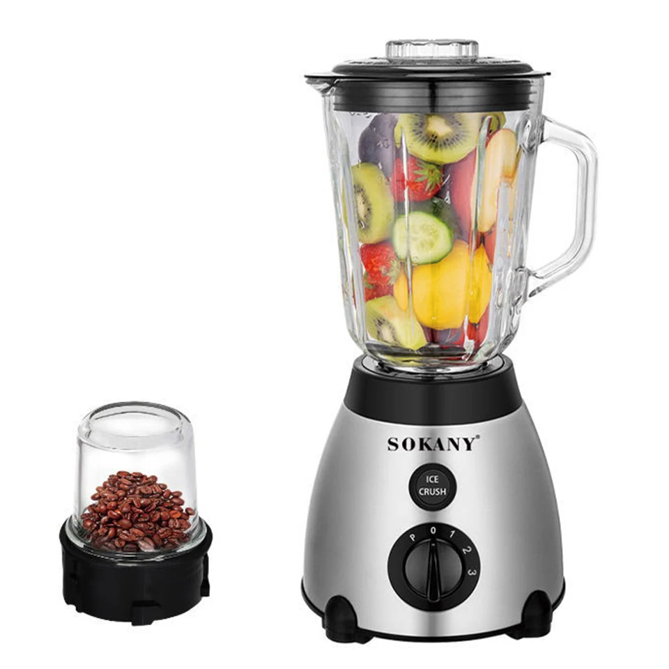 SK149S Compact Kitchen System, 400W, 2 Functions for Smoothies, Drinks, Coffee Bean Grinding Food Blender with Processor Bowl