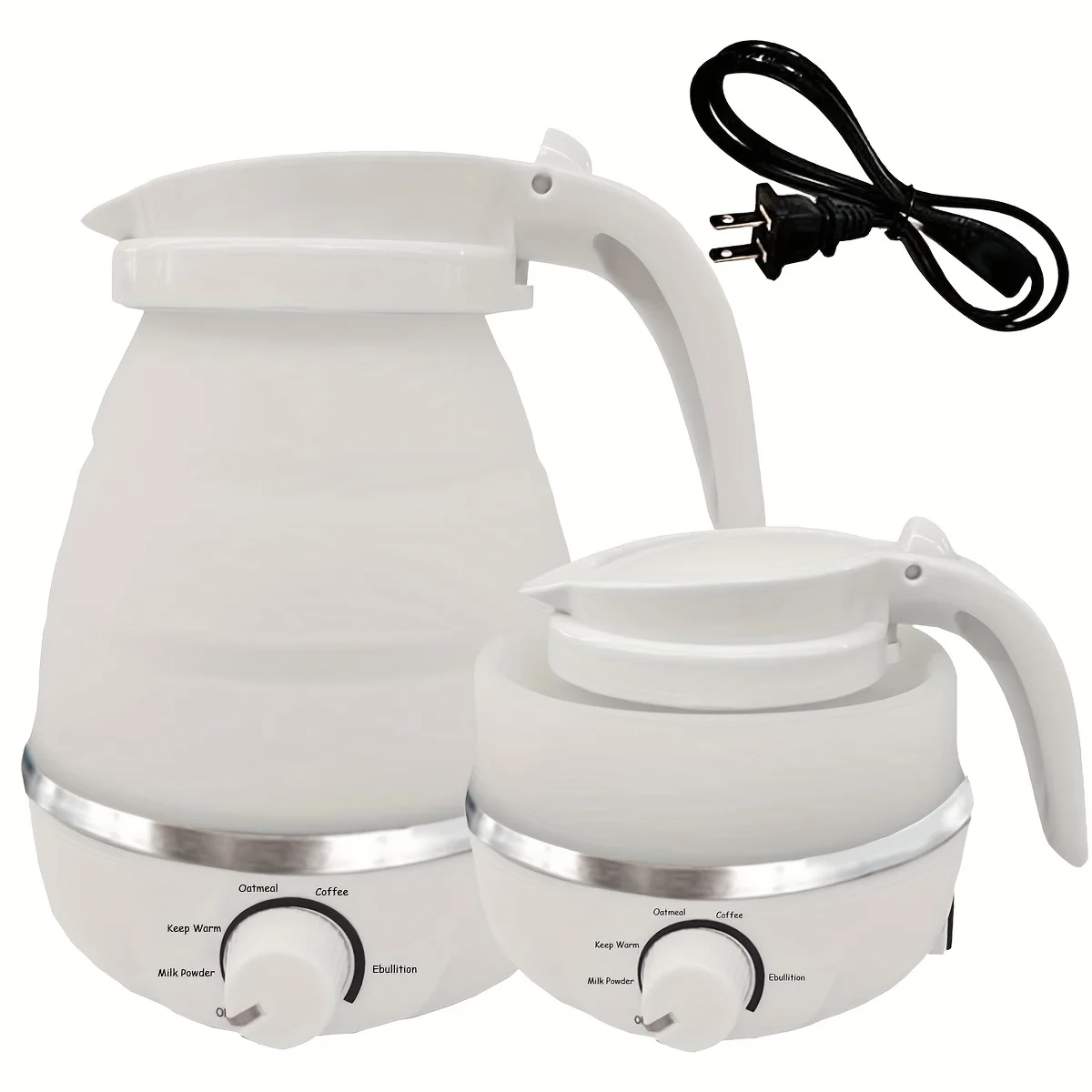 Foldable And Portable Teapot Water Heater 0.6L 600W Electric Kettle For Travel And Home Tea Pot Water Kettle Silica Gel