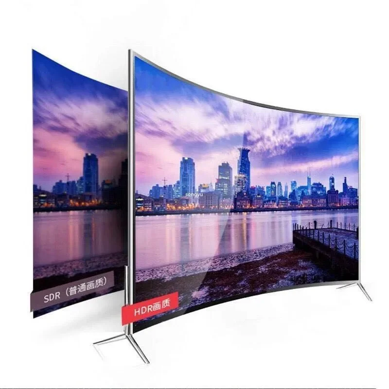 New Television 55 Inch Curved Smart Led TV 4K UHD LED Television Wifi Usb Video Fashion Design 55 inch smart tv 4k ultra hd