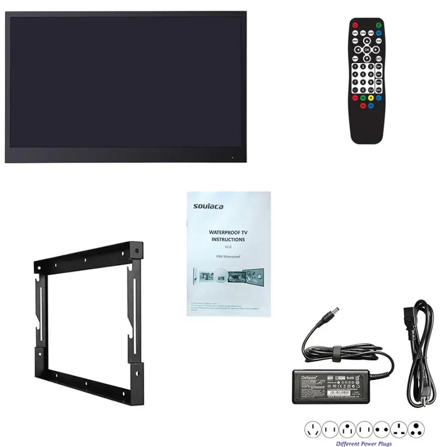 27 inch Smart Black Waterproof LED Television for Bathroom TV Android DTV WiFi Hotel IP66 Warehouse in Europe Russia