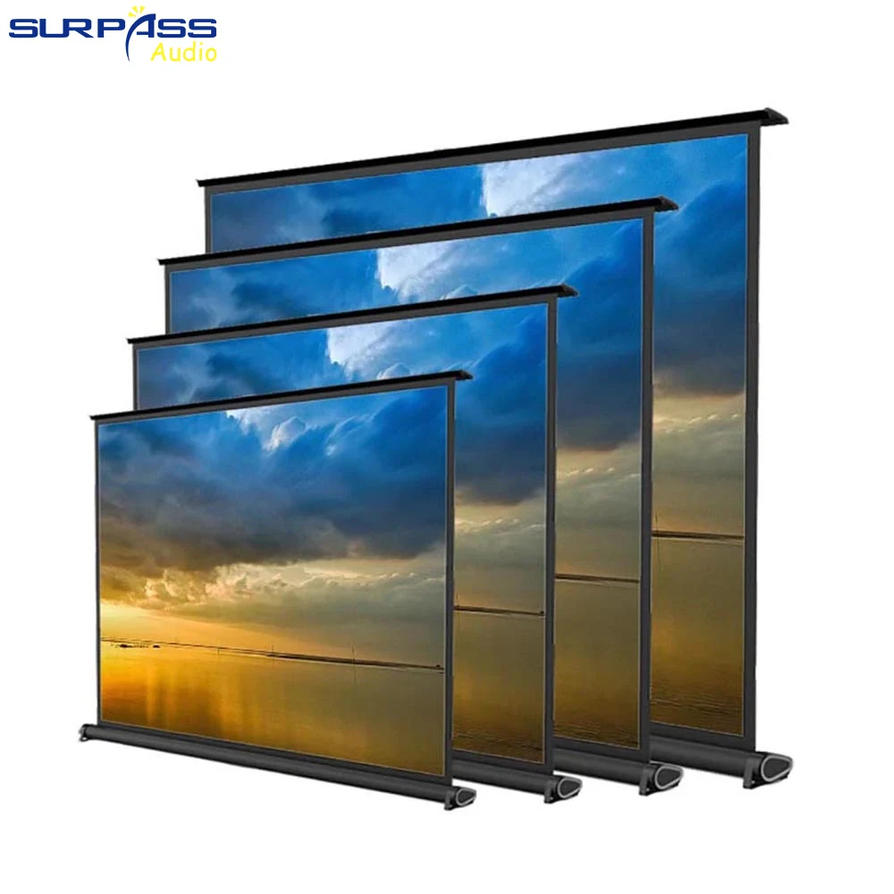 Home Theater Portable Projector Screen 40 50 Inch 16:9 Matte White Fabric Projection Screen for Business Meeting Camping Outdoor