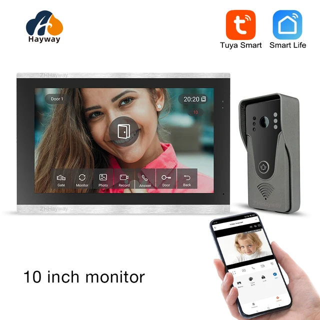 10 inch HD villa video intercom 1080P doorbell for home TUYA app wireless intercom call unlocking, etc
