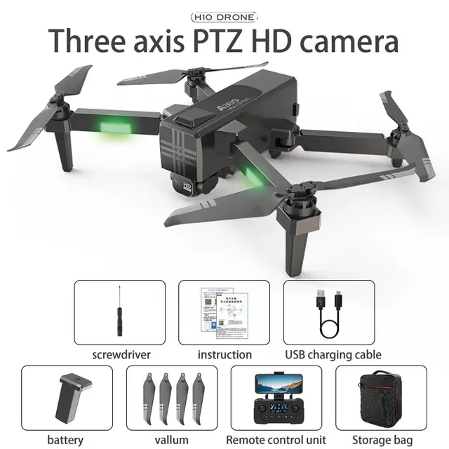 A380 Drone 4K HD Three Axis Anti Shake Pan tilt 5G WIFI GPS Obstacle Avoidance Aerial Photography Transmission