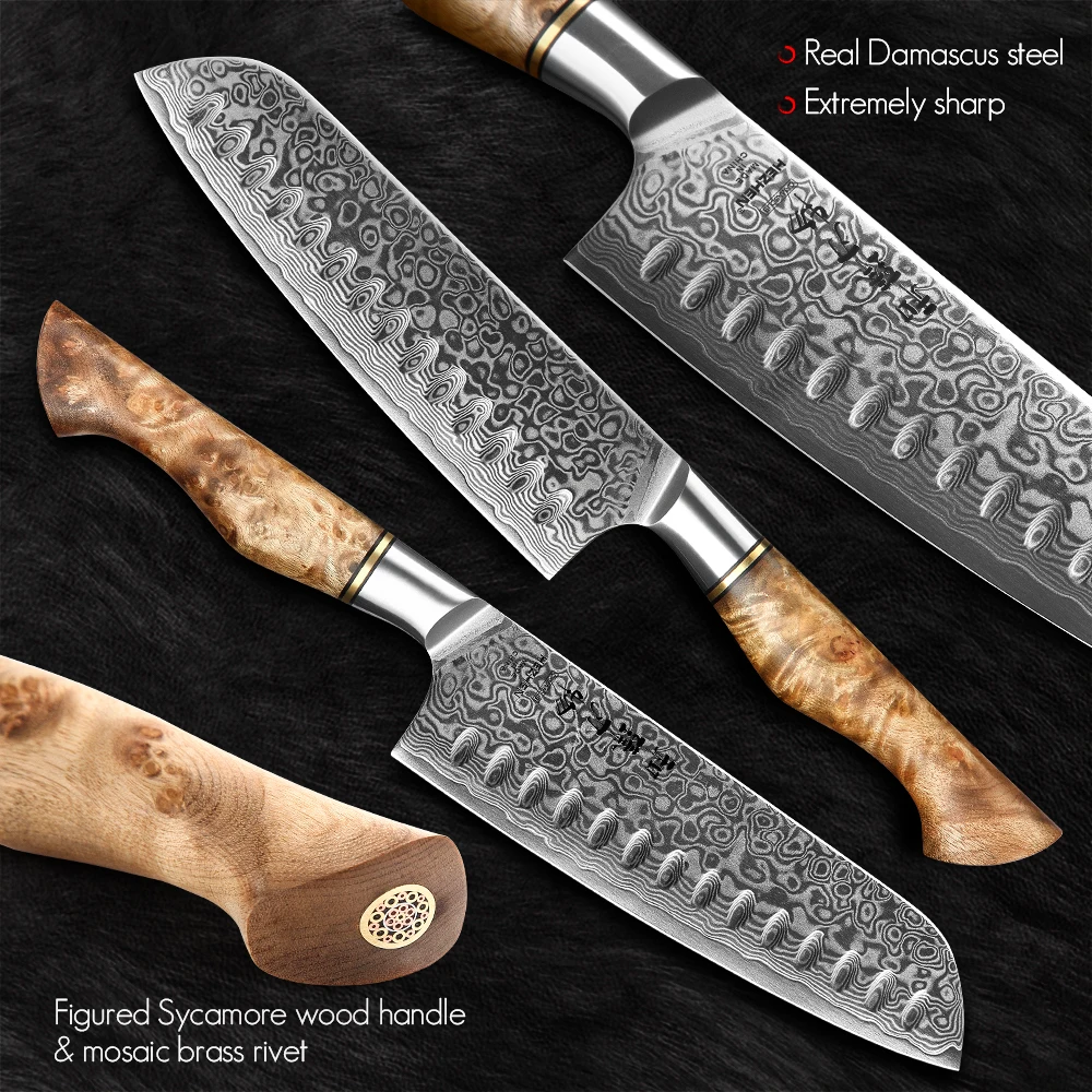 Kitchen Knife Set 1pc 2pc 3pc 5pc 6pc 9pc Cook Knife 67 Layer Damascus Steel 10Cr15CoMoV Core Professional Kitchen Tool