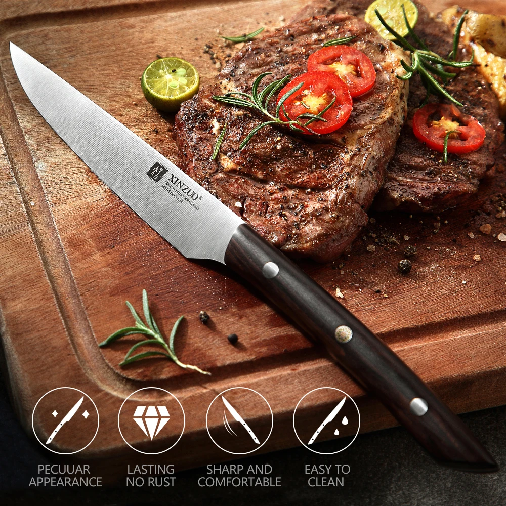 5'' Inches Utility Knife1-3PCS German 1.4116 Stainless Steel Multi-Functional Professional Kitchen Cook Knife