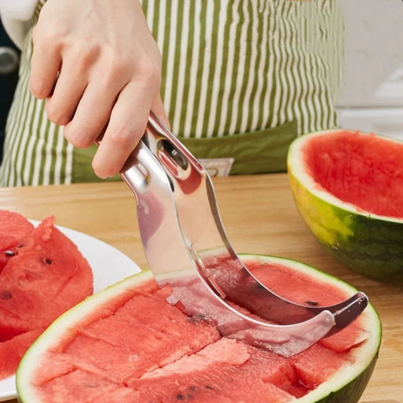 Watermelon Slicer Stainless Steel Windmill Cutter Kitchen Fruit Slicer Cutter Tool Digger Fruit Divider