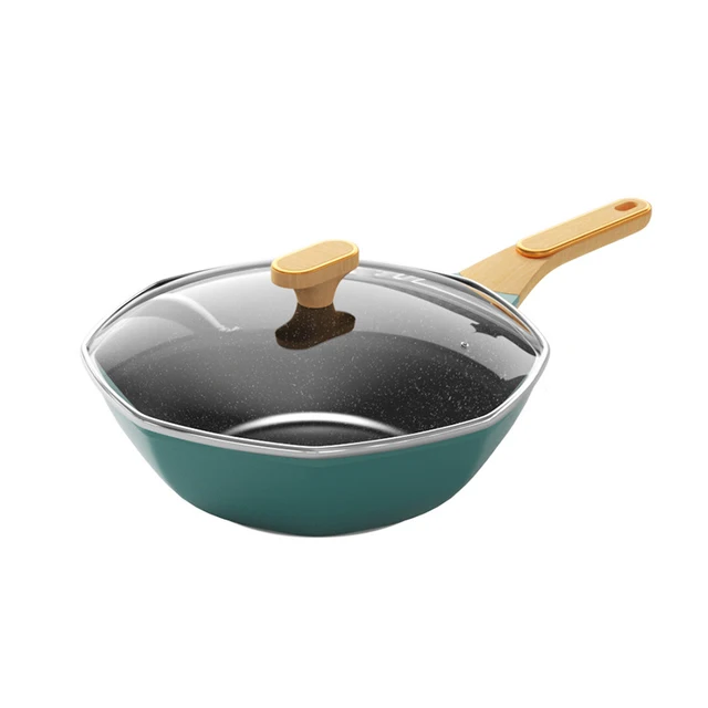 Octagonal Frying Pan Wok Non-stick Pot Household Egg Steak Cooking Pots Gas Stove Induction Universal Cooker Kitchen Accessories