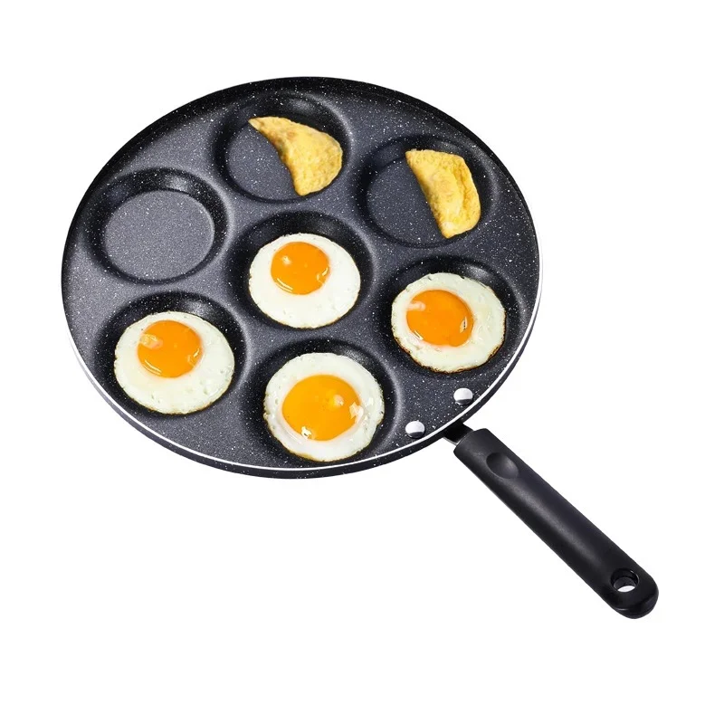 7 Holes Pancakes Frying Pans Breakfast Egg Pan Durable Non-stick Pan Holes Cooking Cookware
