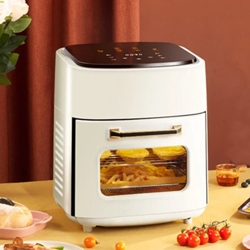 15L Large Display Window Multifunction Digital Air Fryer Without Oil Electric Oven, Dehydrator with LED Touch Panel