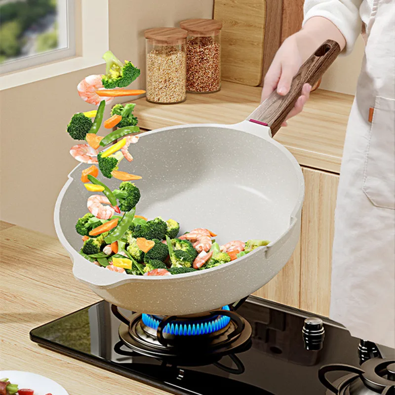 Saucepan Non-Stick Pan Frying Pan Wok Pan Home Steak Skillet Pancake Fried Induction Cooker Gas Stove Special Nonstick Pan
