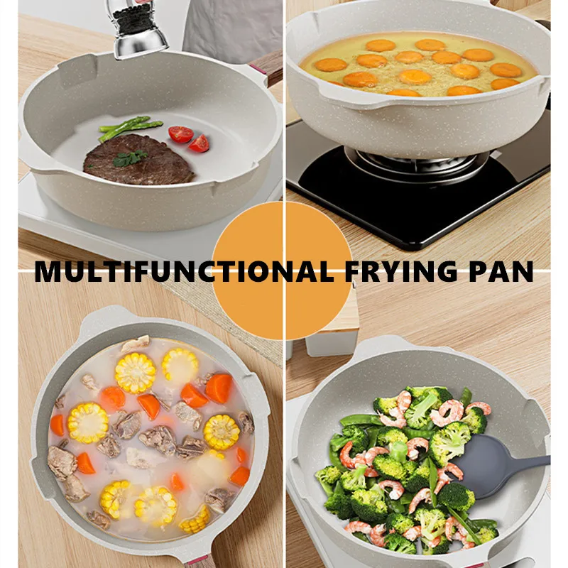 Saucepan Non-Stick Pan Frying Pan Wok Pan Home Steak Skillet Pancake Fried Induction Cooker Gas Stove Special Nonstick Pan