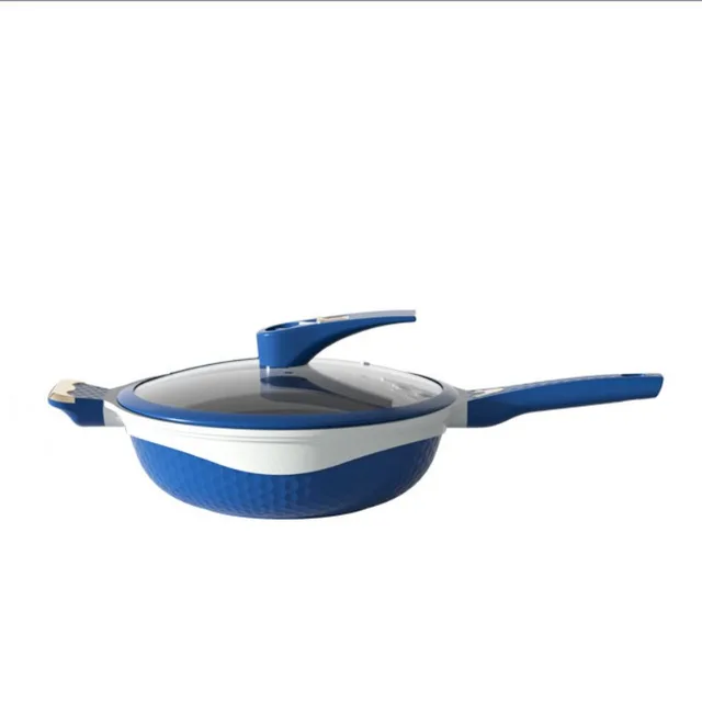Non-stick Frying Pans Household Two-color Multi-function Titanium Gold Micro-pressure Frying Pan Induction Cooker Gas Universal