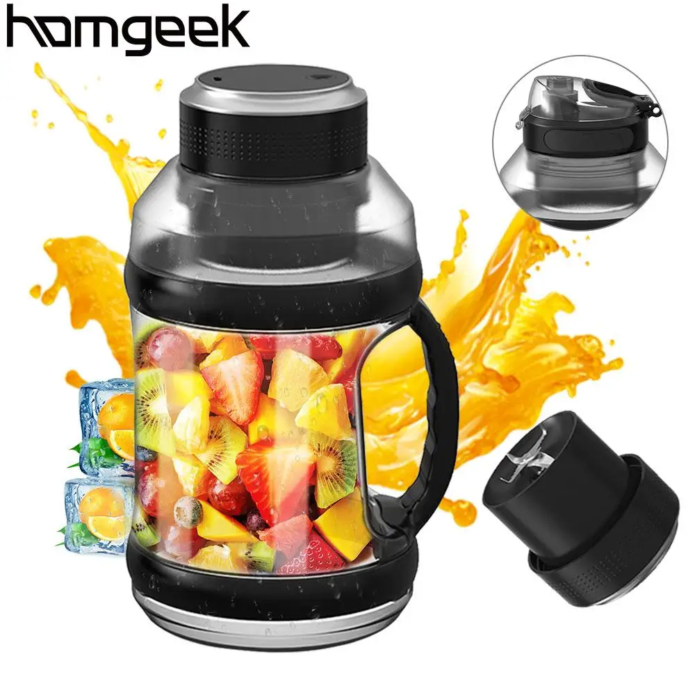 Sport Portable Blender 68oz Travel Juice Blender for Shakes and Smoothies BPA-Free Personal-Size Cordless Big Belly Bottle