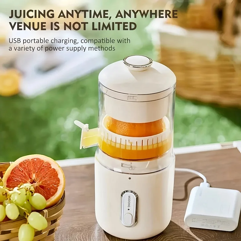 45W Electric Juicer 1500mAh Rechargeable Automatic Blender Fruit Squeezer  Portable Shakes Smoothie Fruit Separation Raw Juicer