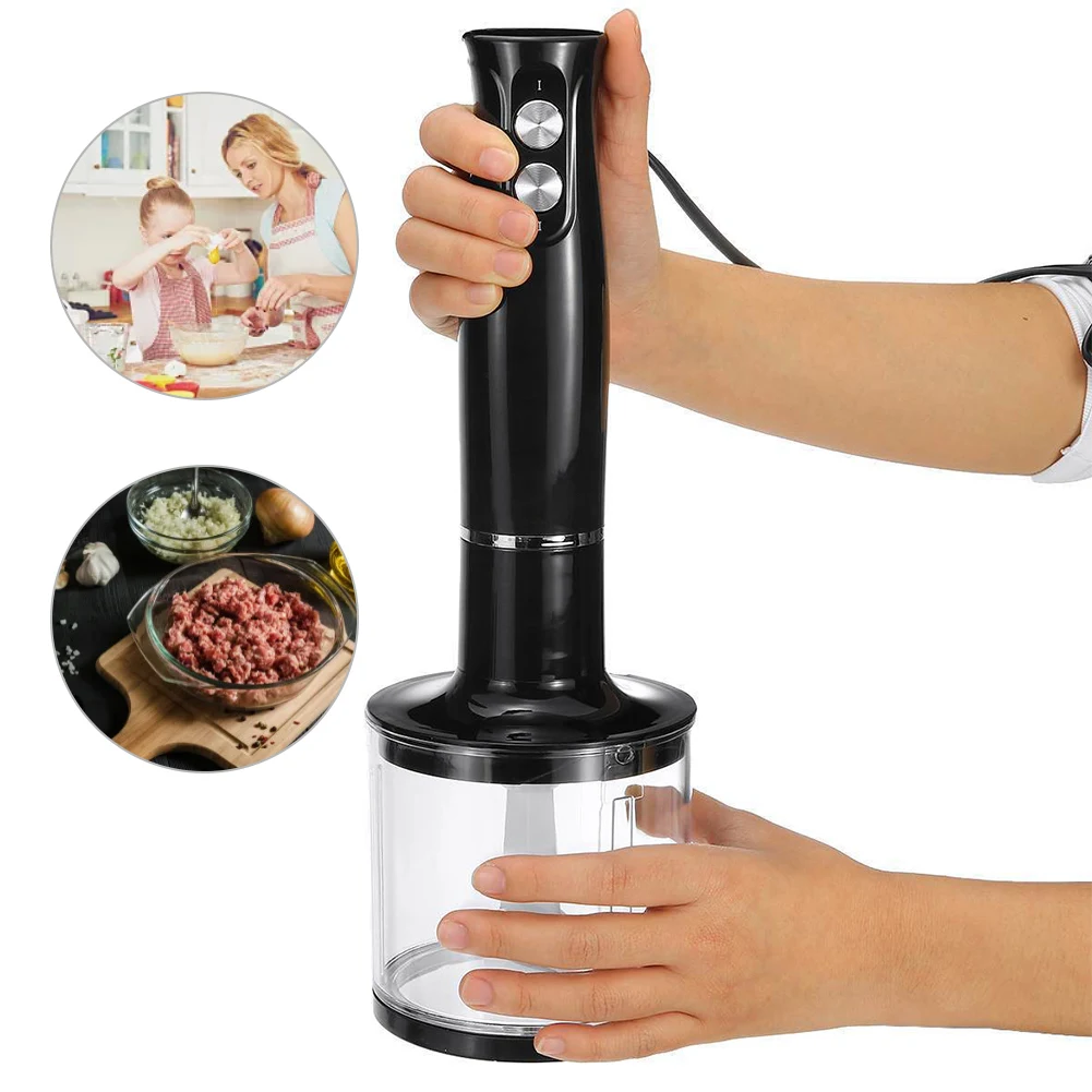 500W Handheld Stick Mixer Set 2 Mix Speed 4-In-1 Stainless Steel Blades Egg Whisk Whisk Juicer Electric Hand Blender SetProduct