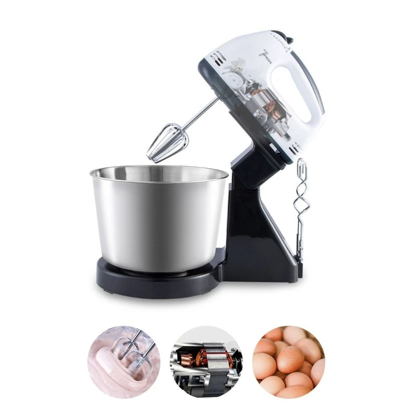 20CC 100W Electric Food Stand Mixer Cream Blender Dough Kneading 7 Speed Cake Bread Chef Machine Whisk Eggs Beater 220V
