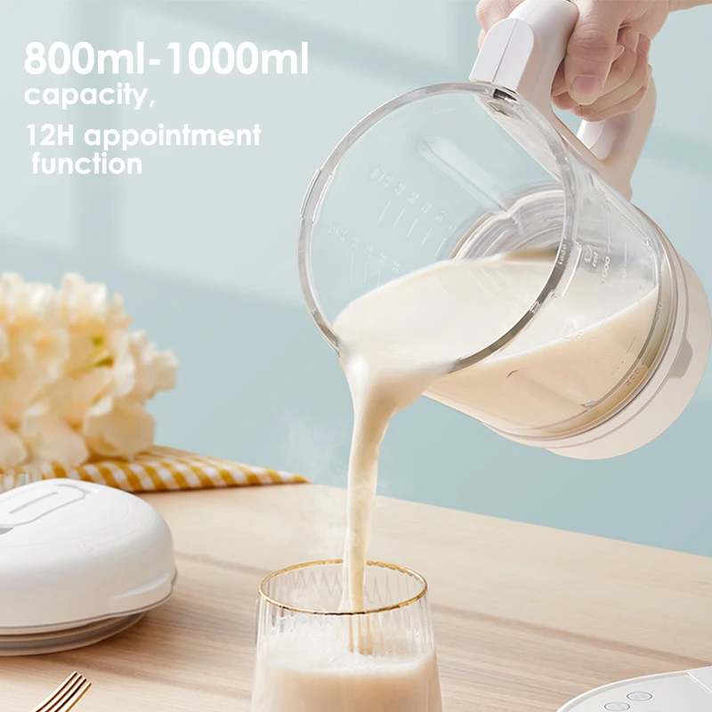 1000ML Food Blender Household Bass Food Mixer 12H Reservation Multifunctional Heating Cooker Fully Automatic Soy Milk Maker