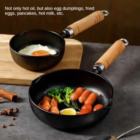 Mini Cast Iron Omelet Pan Pan Burning Oil Dripping Oil Pouring Oil Special Small Iron Skillet