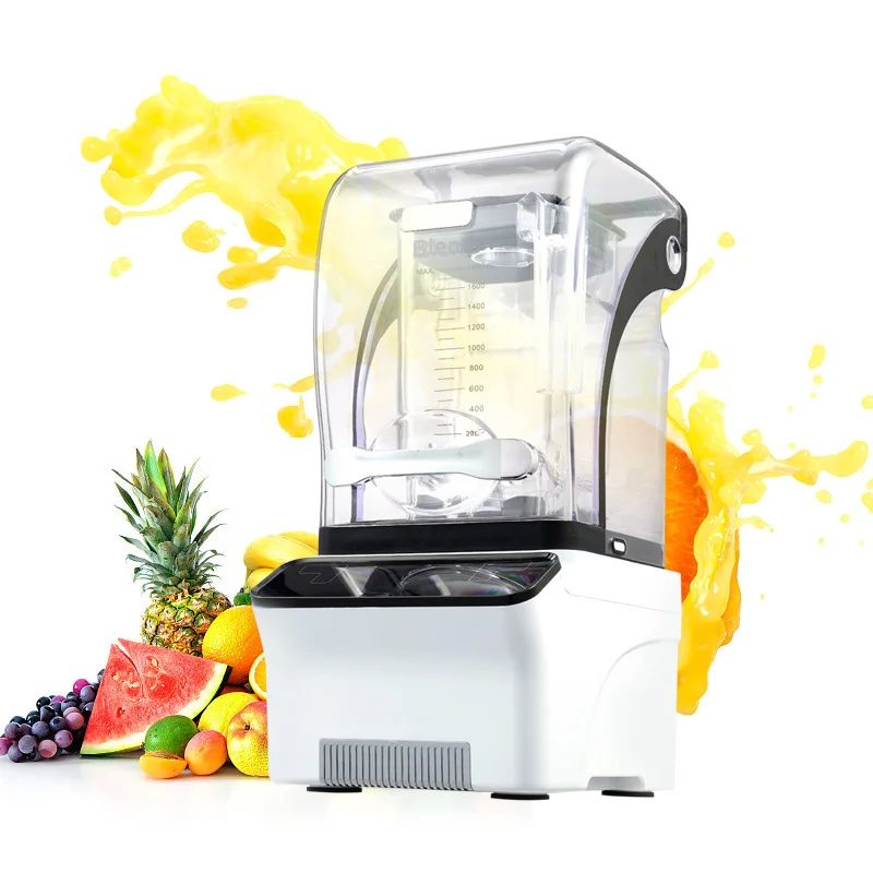 Multifunctional Blender with Soundproof Cover Smoothie Machine Juicer Ice Crusher Cold Drink Equipment High Efficiency