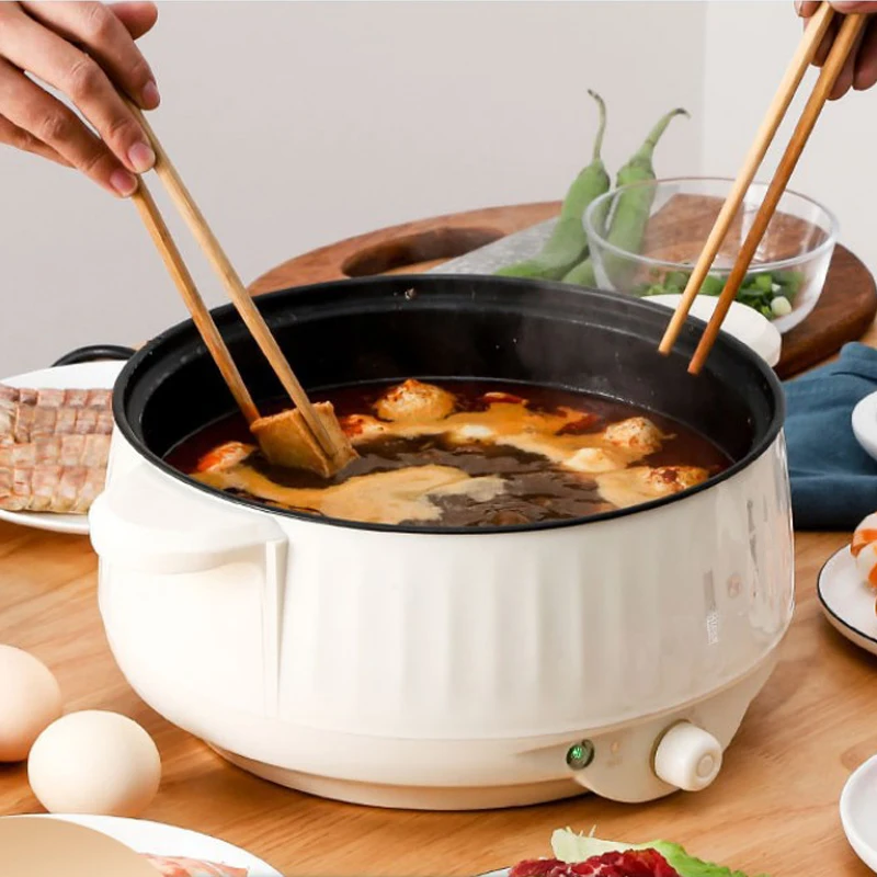 1.7L Electric Rice Cooker 220V Multicooker Hotpot Stew Heating Pan Noodles Eggs Soup Steamer Rice Cookers Cooking Pot For Home