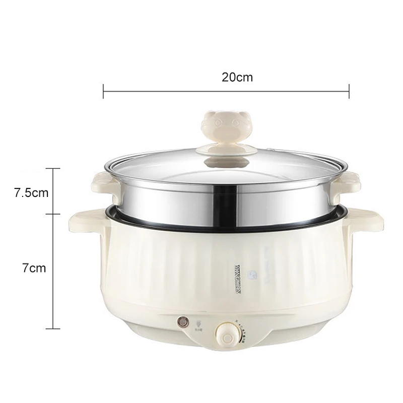 1.7L Electric Rice Cooker 220V Multicooker Hotpot Stew Heating Pan Noodles Eggs Soup Steamer Rice Cookers Cooking Pot For Home