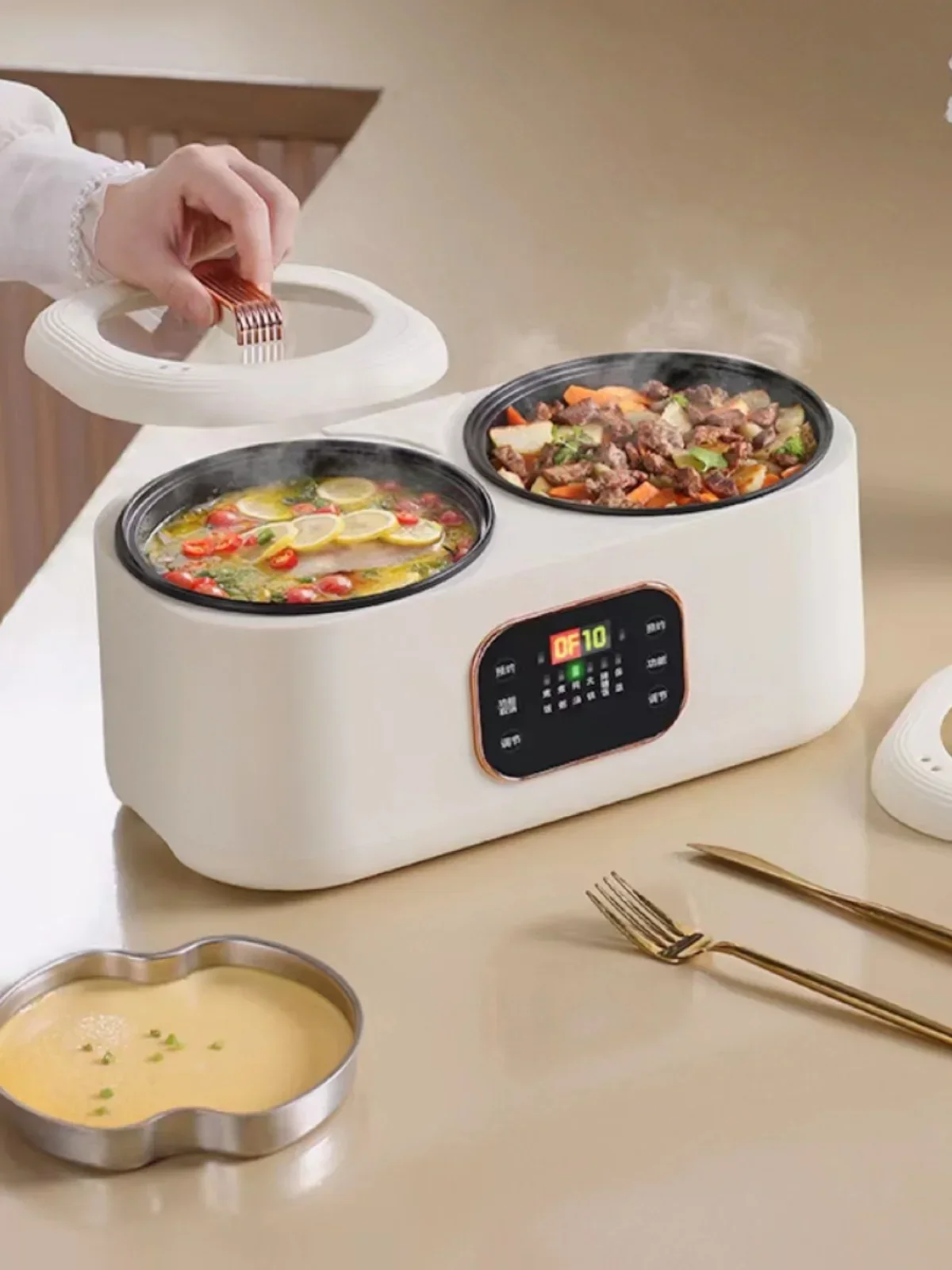 Multi functional electric cooker intelligent reservation insulation, cooking, soup cooking, Congee