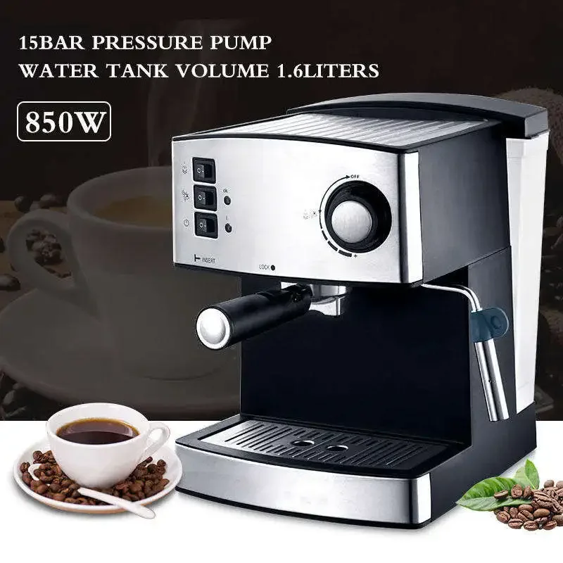 Espresso Machine 15 Bar Stainless Steel Espresso Maker with Milk Frothing Pitcher Professional Cappuccino MachinesCo