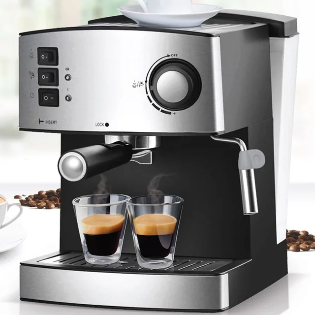 Espresso Machine 15 Bar Stainless Steel Espresso Maker with Milk Frothing Pitcher Professional Cappuccino MachinesCo