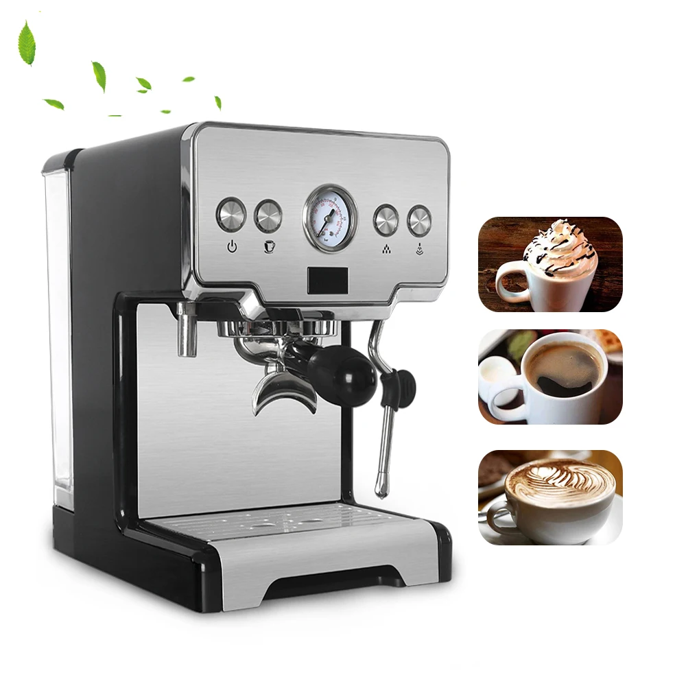 Espresso Coffee Machine 15 Bar Semi-Automatic Italian Coffee Maker For Café Popular Cappuccino Milk Bubble Maker