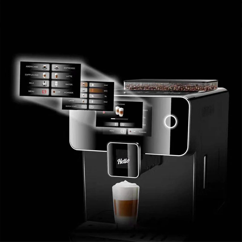 Commercial Automatic Espresso Coffee Machine With Water Box Electric Coffee Machine With Touch Screen Display