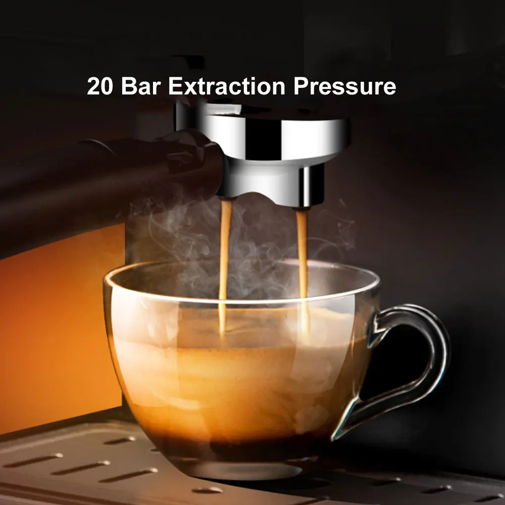 Expresso Coffee Machine 20 Bar Semi Automatic Cappuccino Italian Latte Coffee Maker Steam Wand Hot Water 220-240V 50-60Hz