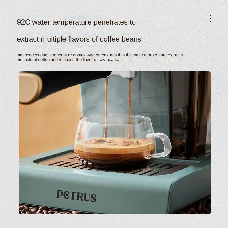 Coffee Machine Espresso Machine Household Semi-automatic 20bar Pump Milk Frother PE3320 Portable Espresso