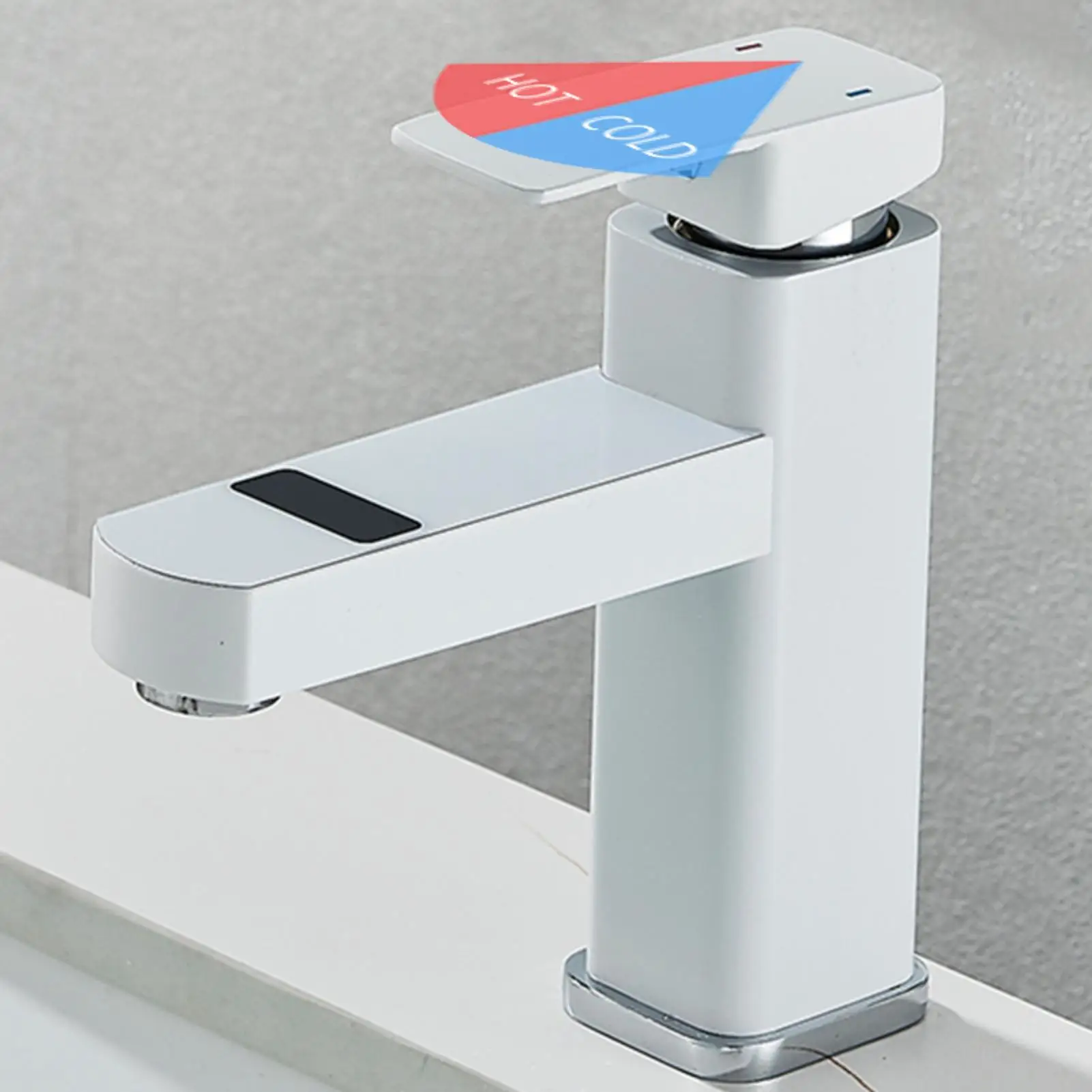 Smart Bathroom Basin Faucet Touch Button Digital Hot Cold Water Temperature LED Black Gold Washbasin Mixer Valve Tap Crane