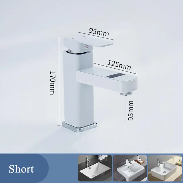 Smart Bathroom Basin Faucet Touch Button Digital Hot Cold Water Temperature LED Black Gold Washbasin Mixer Valve Tap Crane