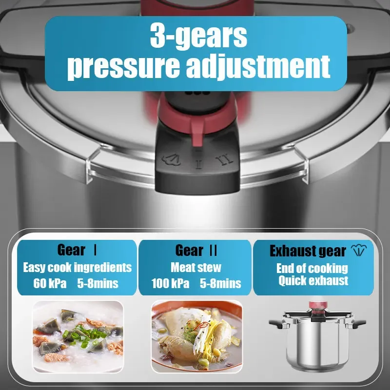 Pressure Cooker Multifunctional Pressure-Limited Explosion-proof Pressure Cooker Stainless Steel Kitchen Pressure Pot