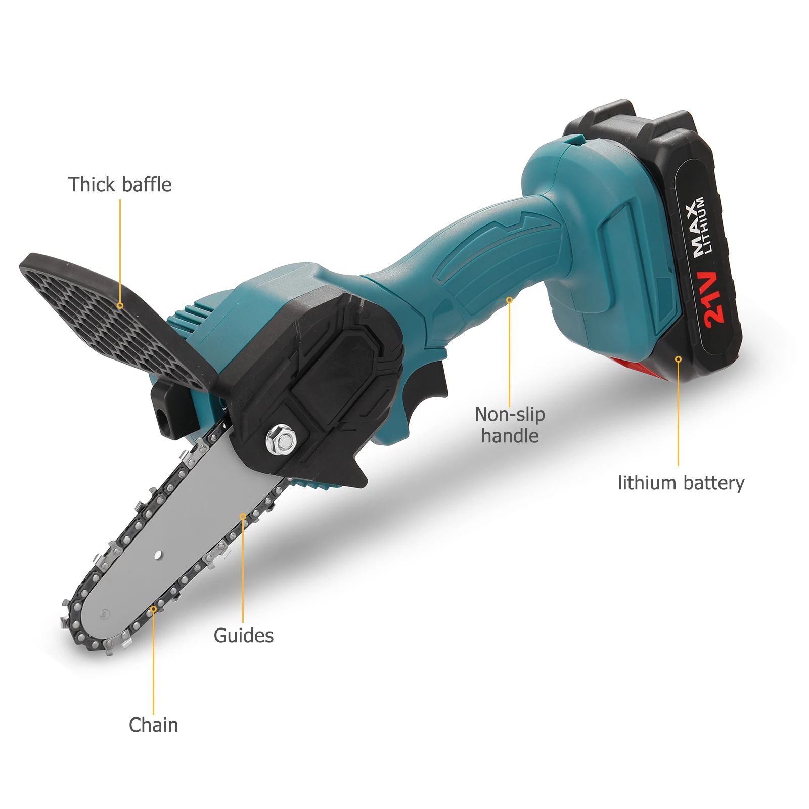 Electric Pruning Saw with Lithium Battery Rechargeable Mini Cordless Electric Saw Woodworking Chain Saws Garden Logging