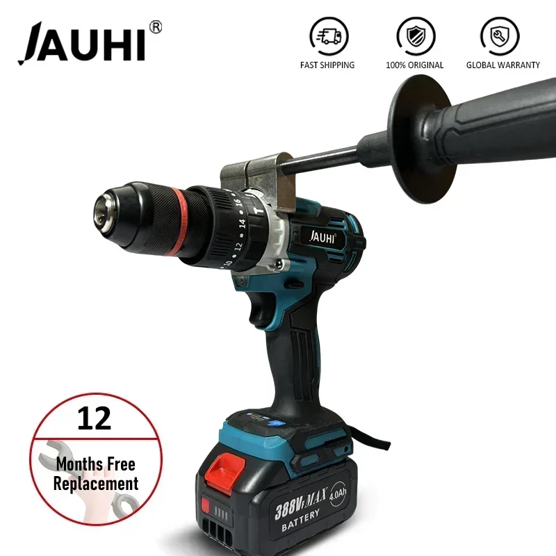 Electric Cordless Brushless Impact Drill Wireless Screwdriver Power Tools 13mm 20 Torque 125nm For Makita Li-Ion Battery