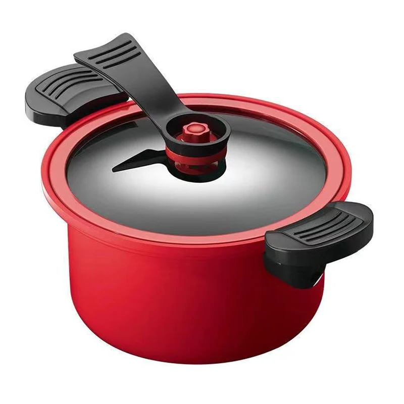 Micro Pressure Cooker Cookware Soup Meats Pot Rice Cooker Gas Stove Pressure Stew Pan Non-Stick Cooking Pots For Kitchen