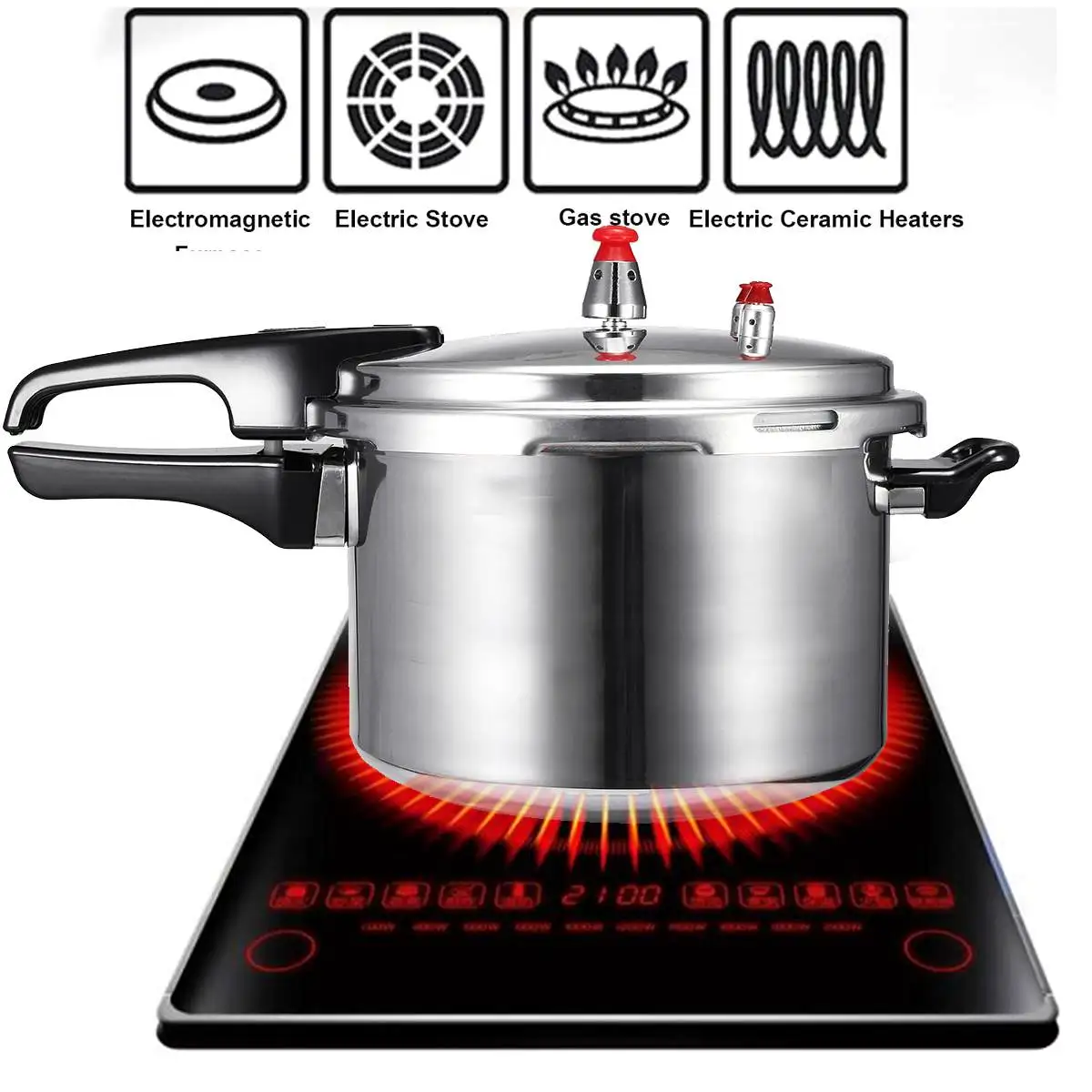 18cm/20cm/22cm  Kitchen Pressure Cooker Electric Stove Gas Stove Energy-saving Safety Cooking Utensils Aluminum Alloy