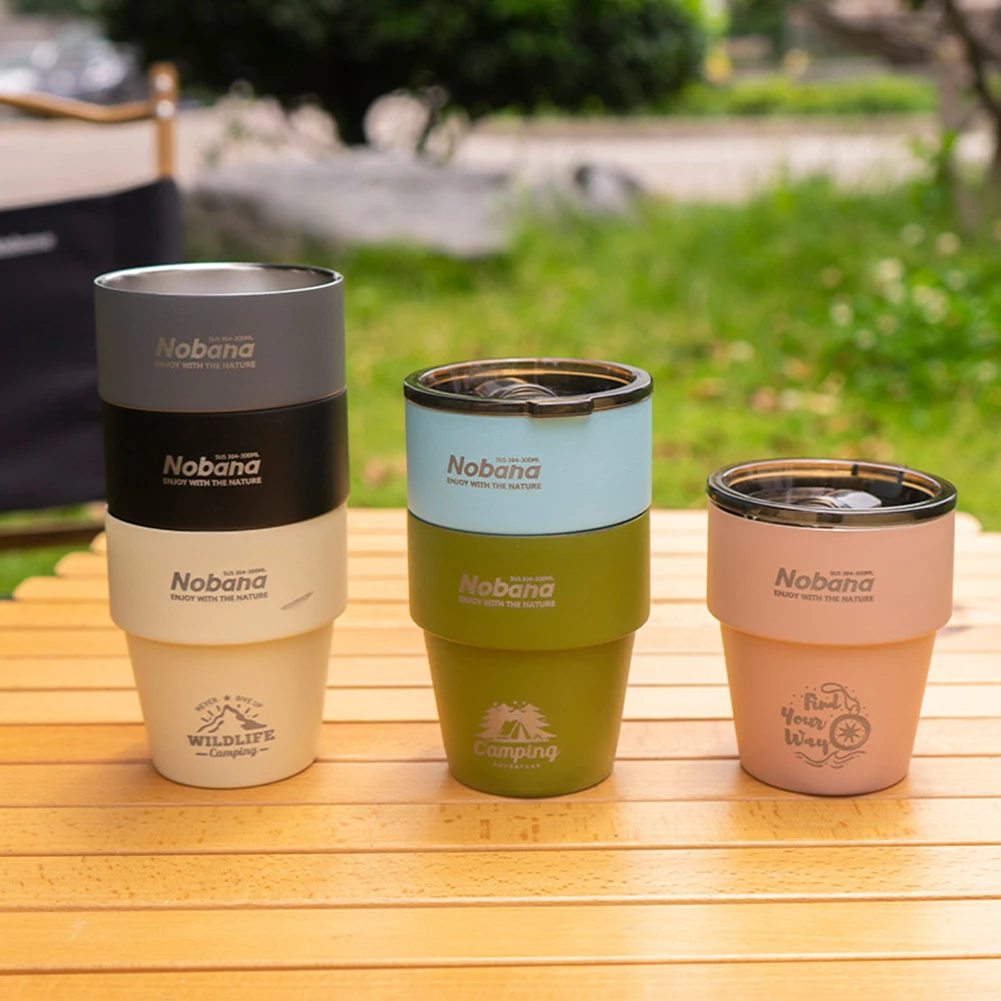 300ML Thermal Mug Beer Cup Tumbler Stainless Steel Double Wall Vacuum Insulated Coffee Tea Mug Wide Mouth Water Bottle Drinkware