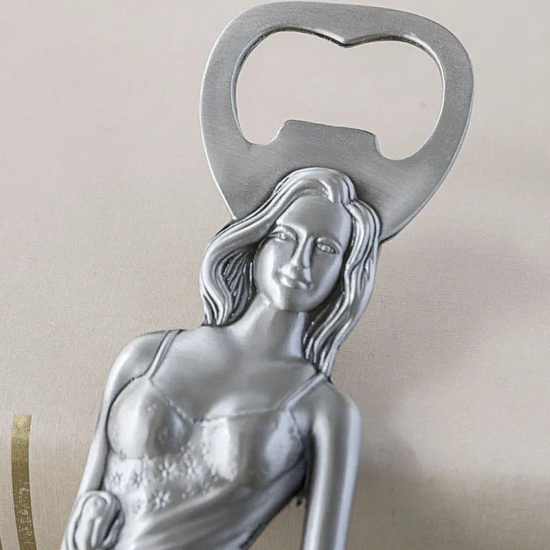 Zinc Alloy Beer Bottle Opener Creative Metal Beauty Women Bottle Opener Kitchen Bar Tools Accessories