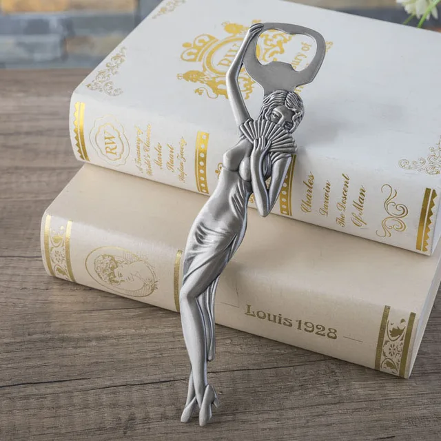 Zinc Alloy Beer Bottle Opener Creative Metal Beauty Women Bottle Opener Kitchen Bar Tools Accessories