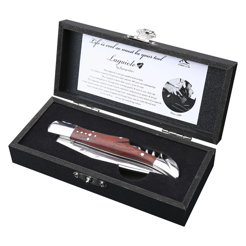 Corkscrew Bottle Openers Stainless Steel Wine Knives Pocket Knife Wood Handle Wedding Beer Can Wine Accessories Kitchen