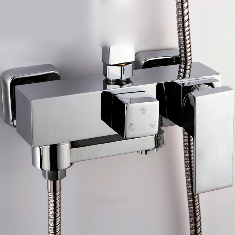 Brass Type Head Faucet Wall Mounted Bathtub Shower Mixer Tap Shower Faucet Shower Set Mixer