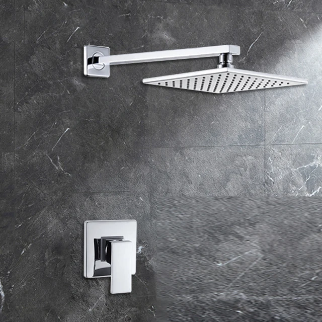 Matte Black Brass Bathroom Shower Faucets Lanos Rain Shower Set Bath Mixer Wall Torneira Chuveiro Banheiro Ducha Shower Hotels