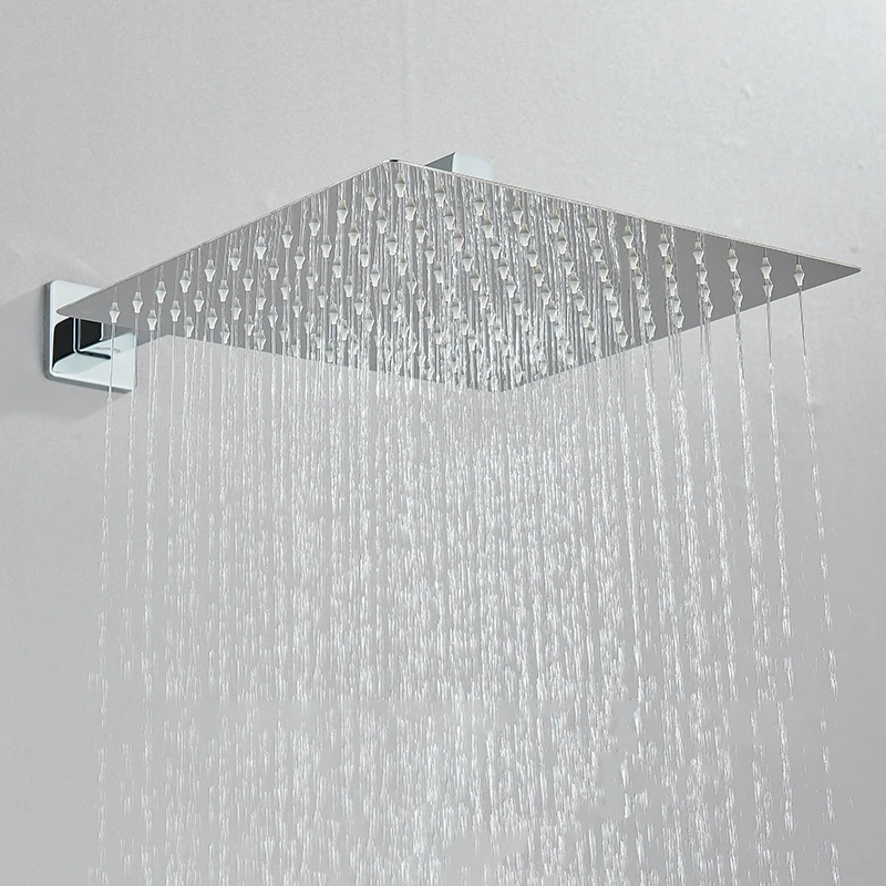 Bathroom Faucet Shower Head  Polished Stainless Steel 8/10/12 inch Rainfall Ultrathin Square Tap Accessories Wall Mounted