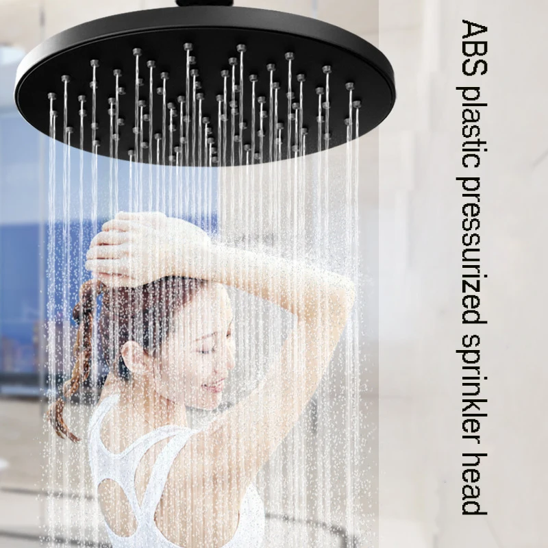 matte black shower head bathroom ABS plastic shower faucet fashion BLACK rainfall shower nozzle free shippingProduct sell