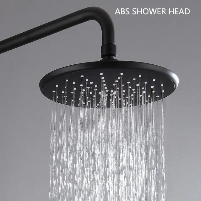 matte black shower head bathroom ABS plastic shower faucet fashion BLACK rainfall shower nozzle free shippingProduct sell